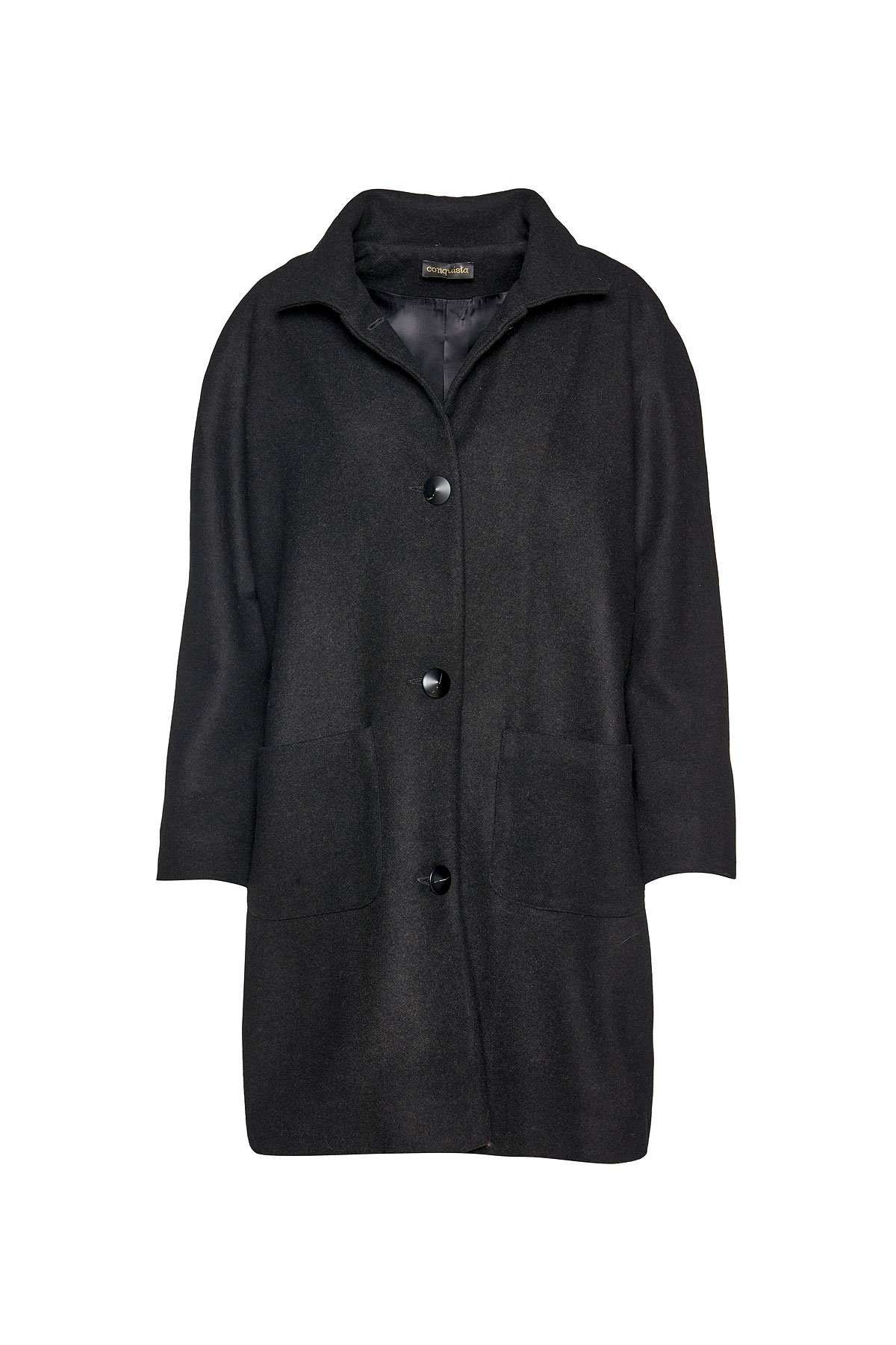 Abrigo En Mezcla De Lana - Azul Oscuro/Cuadros - MUJER | H&M ES