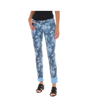 Pantalon reversible Largo con los bajos estrechos 10DBF0537-G208 mujer