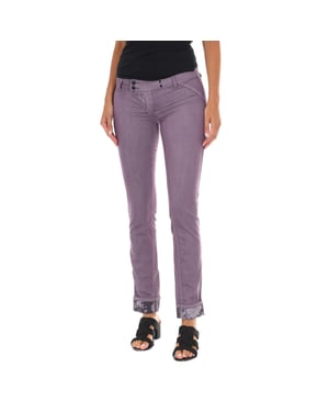 Pantalon reversible Largo con los bajos estrechos 10DBF0537-G208 mujer
