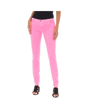 Pantalon Tejano Largo de tejido elástico 10DB50210-G134 mujer