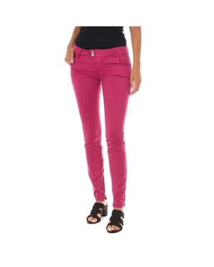 Pantalon Tejano Largo de tejido elástico 70DBF0552-T212 mujer