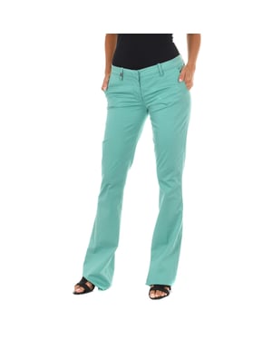 Pantalon Largo con bajos con corte acampanado 70DBF0490-R123 mujer