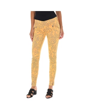 Pantalon Largo de tejido elástico 70DBF0637-R284 mujer
