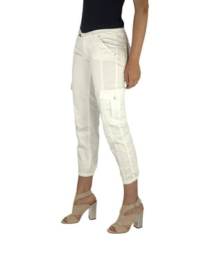 Pantalon Largo con bajos de corte estrecho y goma 70DBF0646-R216 mujer
