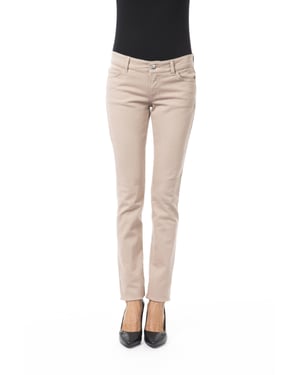 Jean y pantalón de algodón beige para mujer BYBLOS
