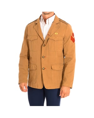 Chaqueta de corte regular con cuello con solapa TMJE30-TW412 hombre