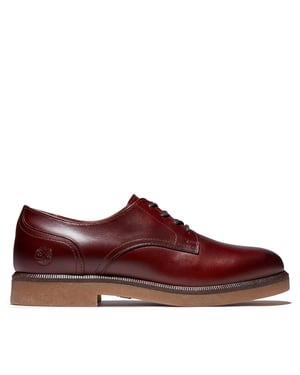 Timberland Cambridge Square Slip-On Red Nubuck Leather Brogues para mujer A2G1Z