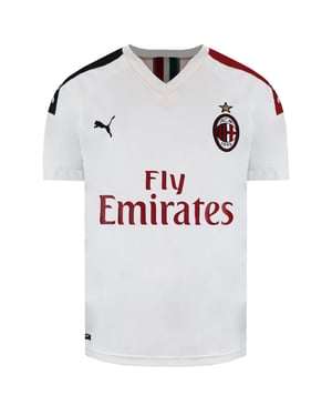 Puma Drycell AC Milan Manga corta White V-Choquh Kids Football Top 756185 01