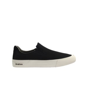 SeaVees Hawthrone Slip On Black Poplin Black Womens zapatos estándar
