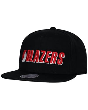Mitchell y Ness Portland Trail Blazer Mens Black Cap