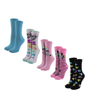 5 Pares de Calcetines de Minnie Mouse para Mujer | Calcetines Disney Mickey Mouse | Regalos de Navidad - Minnie&Mickey