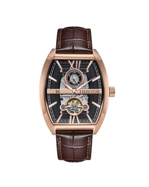 Reloj Automático Heritor Masterson Semi-Esqueleto con Correa de Cuero