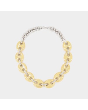 X Ocho collar de latón dorado