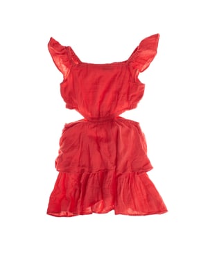Vestido corto con aberturas laterales 664962 mujer