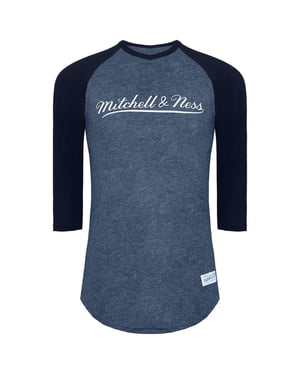 Camiseta azul para hombre Mitchell & Ness Logo