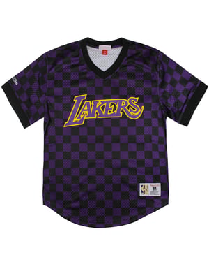Camiseta de malla de Word Markers de Mitchell & Ness Nba Lakers