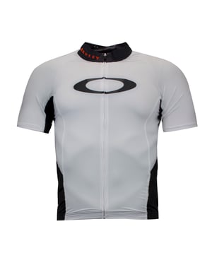 Oakley Jawbreaker Road Jersey Cycling Camiseta con cremallera White - Mens