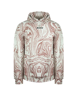 Nicce Logo Pulever manga larga hombre con capucha de ceniza rosa blanca 211 1 02 02 0338