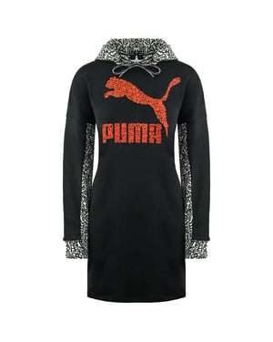 Puma x Sr. Doodle Manga larga Mujer negro Vestido de jersey de mujeres con capucha 598686 01