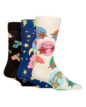 Lote de 3 calcetines unisex Elton John - Azul marino