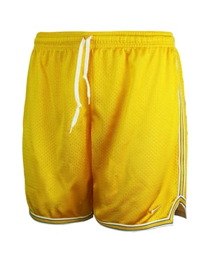 Nike Cortos cortos de entrenamiento estiramiento de la cintura amarilla Bottoms 334411 703
