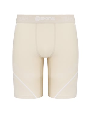 Skins masculinos dnámicos beige compresión neutra media medias pantalones cortos DB00010029002