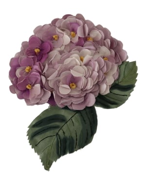 Broche para mujer en tono dorado con flores moradas de Dolce & Gabbana