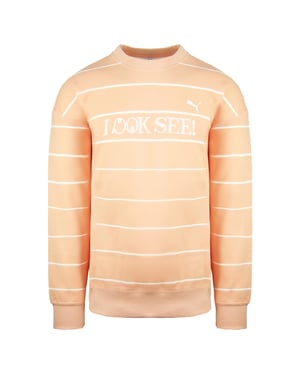 Puma x Michael Lau Manga larga Cuerpo de cuello Peach Sweatshirt Graphic 530359 26