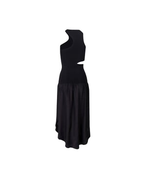 Maxivestido recortado de seda Stella Mccartney