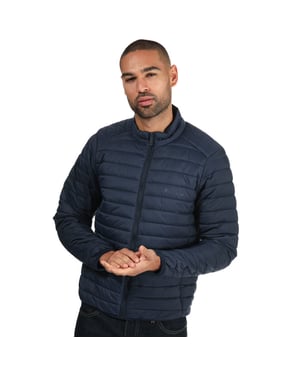 Ben Sherman Chaqueta azul marino para hombre acolchado
