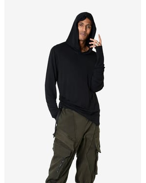 La Haine Inside Us Suéter Hood LM214 del hombre negro