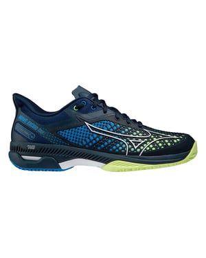 Mizuno Wave excede la gira 5 cc para hombres tenis azul