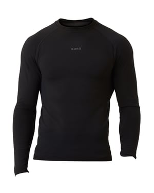 Björn Borg - Camiseta de manga larga sin costuras para hombre - Negra