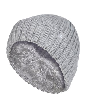 Heat Holders - Set de gorro y guantes térmicos de invierno de canalé grueso para niña