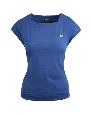 Camiseta azul de tenis de tenis para mujer