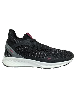 Puma Ignite NetFit Negro bajo Slace Up en entrenadores de carreras - Mujeres