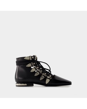 Aj1284 Botas - Toga Pulla - Piel - Negro