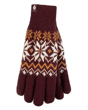 Heat Holders - Guantes térmicos suaves para mujer - Vino