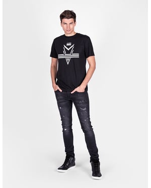 Les Hommes Camiseta Darts Hombre Negro