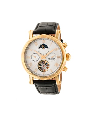 Reloj Heritor Automático Winston Semi-Esqueleto con Correa de Piel