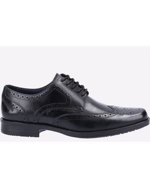 Hush Puppies Brace Brogue Mens zapatos negros