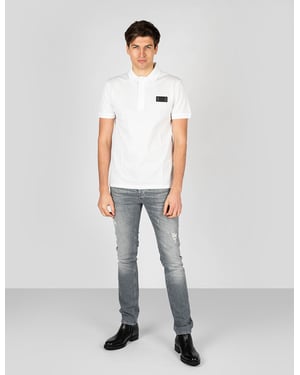 Les Hommes Polo Piqué Hombre Blanco