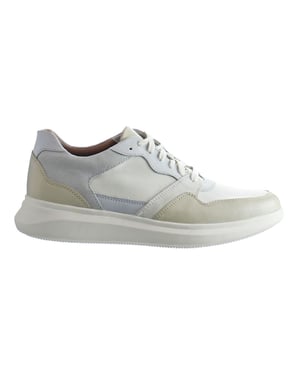 Clarks Un Globe Run Mens White Entrenadores