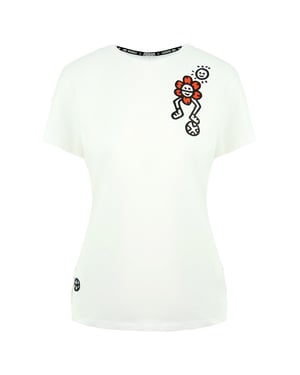 Puma x Mr Doodle Camiseta de la tripulación de la tripulación del cuello blanco 598691 02