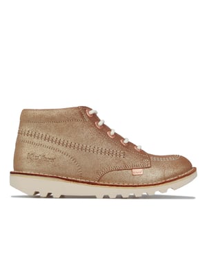 Botas de ante Kickers Junior Kick Hi para niñas en tono marrón