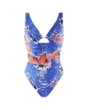 Gymshark Eco-friendly para mujeres azul/naranja traje de baño