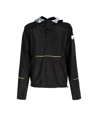 Les Hommes Chaqueta K Way del hombre negro, amarillo