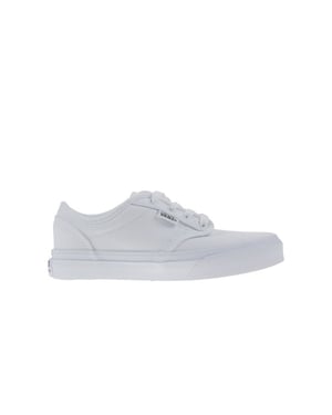Vans Atwood Lace-Up White Canvas Kids Plimsolls Udt7hn