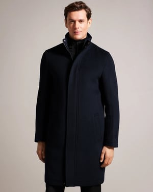 Abrigo de Cuello Alto de Mezcla de Lana para Hombre Ederson de Ted Baker