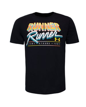 Under Armour Camiseta de hombre de la tripulación de manga corta para hombre negro 1350766 001